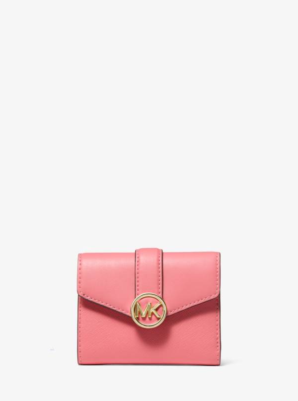 Damske Penazenky Michael Kors Carmen Medium Faux Leather Nachový - Doplnky Michael Kors Slevy | ZRSDP-7635